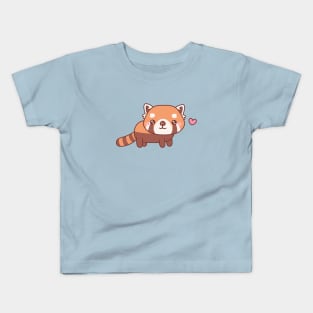 Cute Little Red Panda Doodle Kids T-Shirt